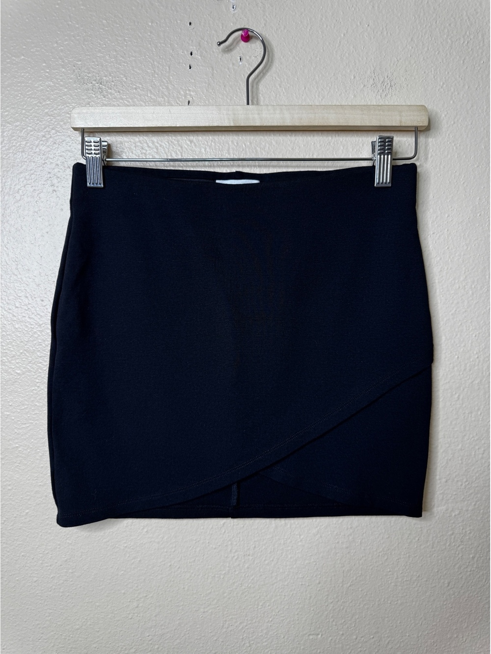 Sezane Mini Skirt Women’s Small Black Asymmetrical Stretch